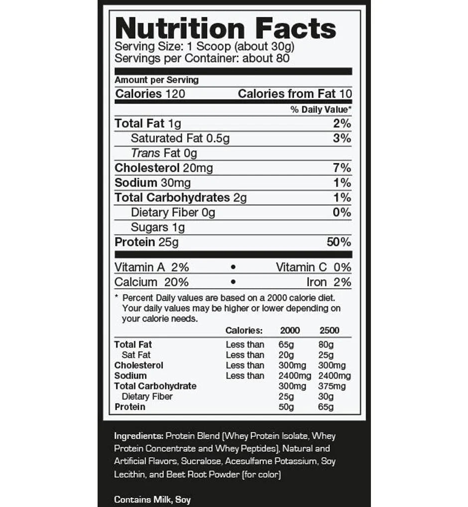 Proteína Prostar 100% Whey Ultimate Nutrition (5.28 lbs/2.39 kg - 80 servicios)